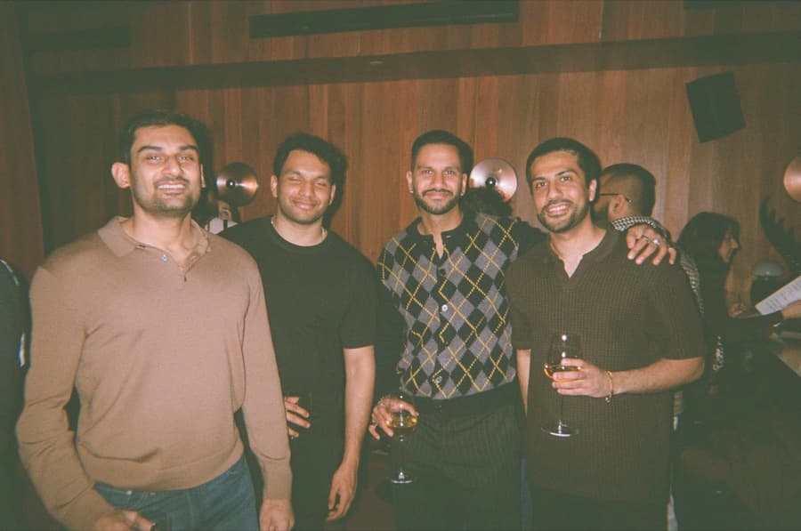 Four friends at a Wingmate bar night